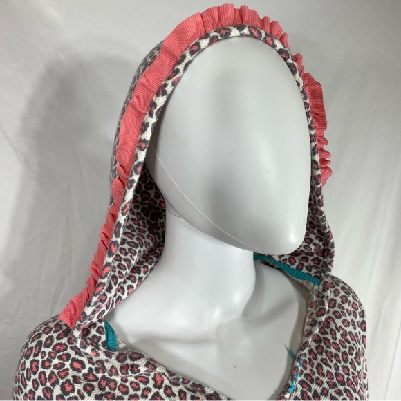 Kensie I Only Sleep in Pretty Pink Animal Print Thermal Hoodie Night Dress - Picture 7 of 10